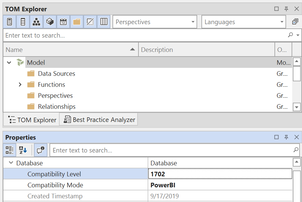 Setting Compatibility Level